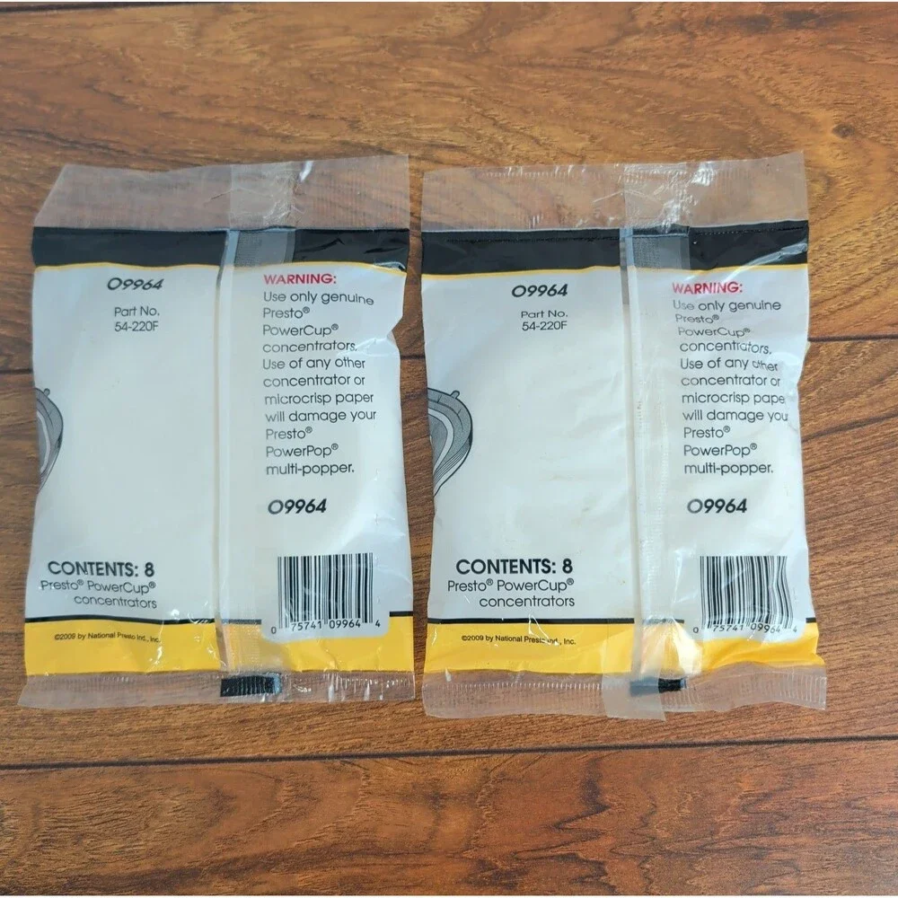 Lot Of 2 NEW Presto Genuine PowerCup Microwave Concentrators 8pk #09964 16 Total